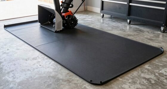 garage snowblower containment mats