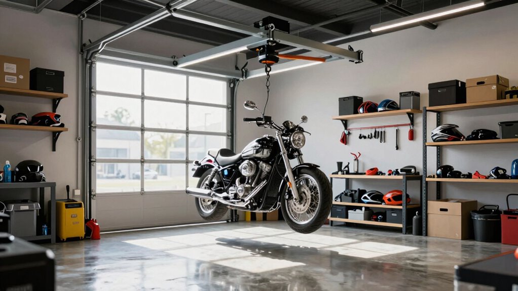 garage storage hoist systems