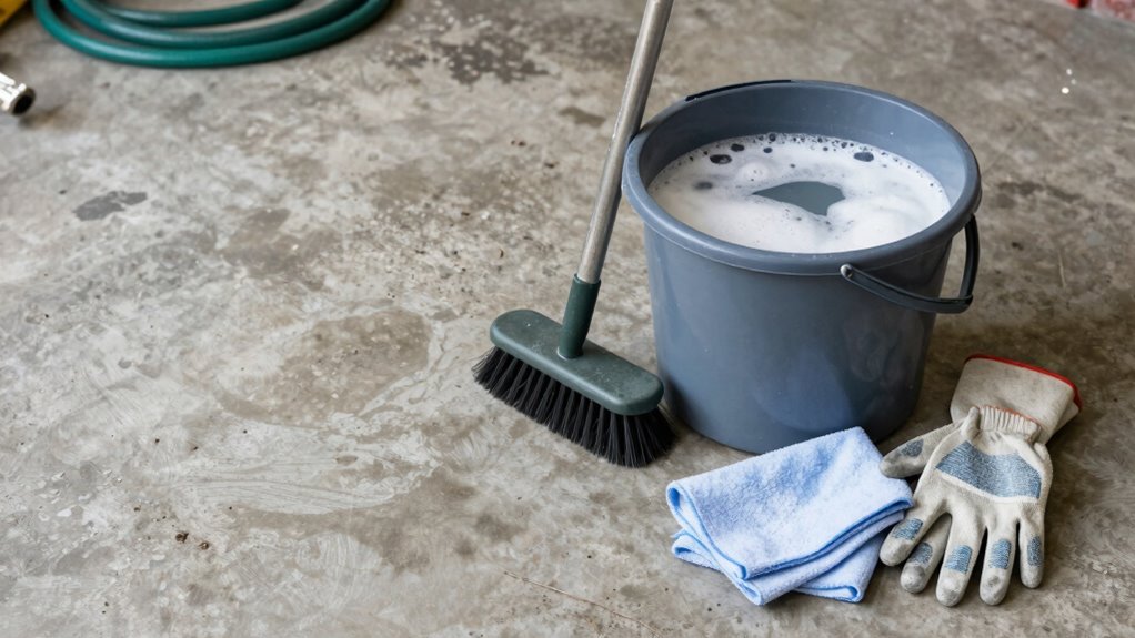 gather cleaning tools and supplies