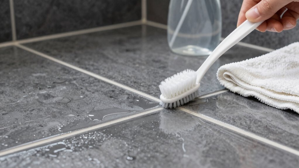 gentle cleaning preserves grout