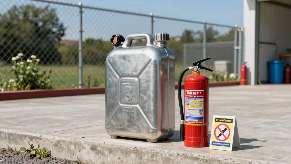 handle gasoline with safety precautions