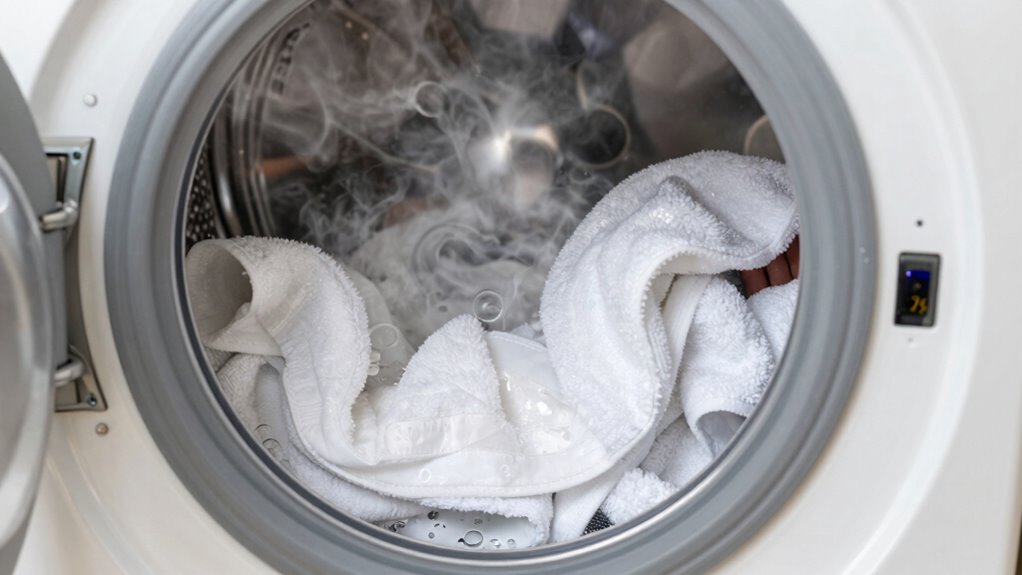 hot water sanitizes laundry safely