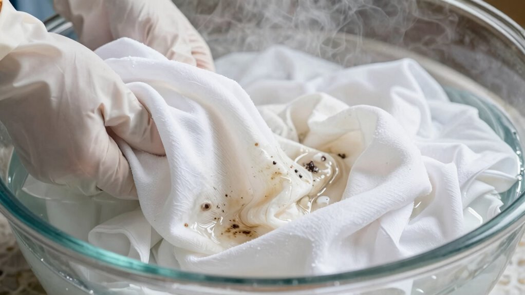 hot water soaking enhances stain removal