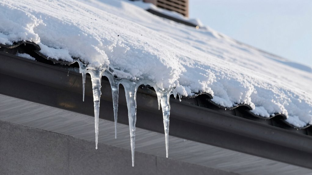 ice dams form from melting snow