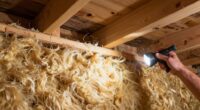 inspecting attic insulation levels