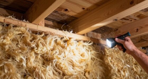 inspecting attic insulation levels