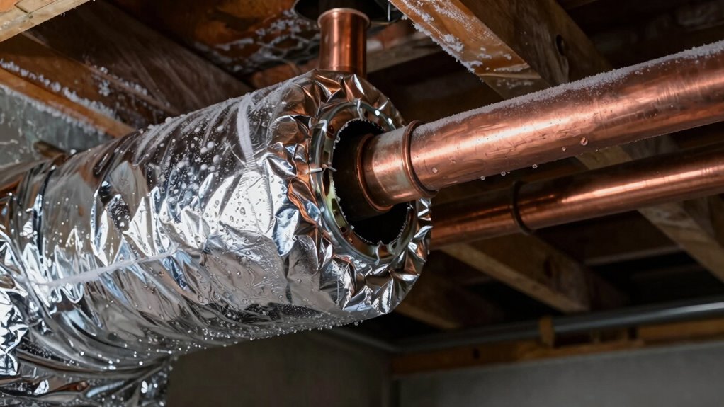 insulate and seal exposed pipes