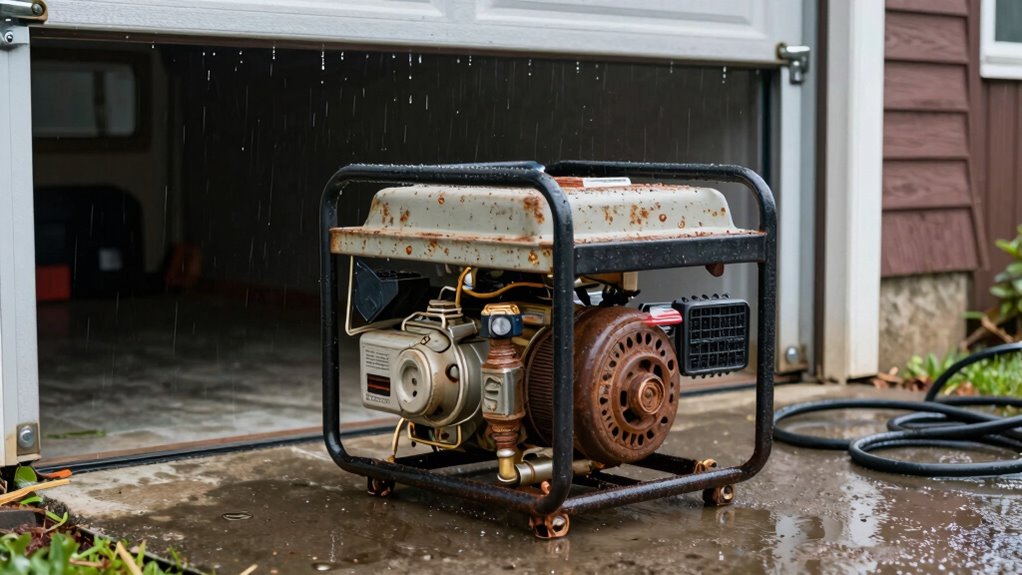 keep generator dry and grounded