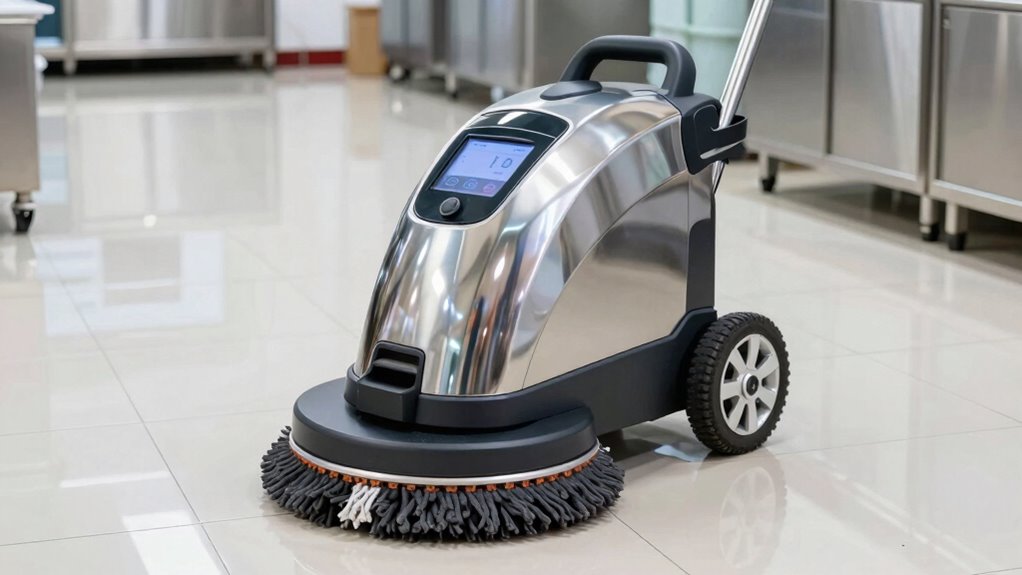 key floor scrubber features