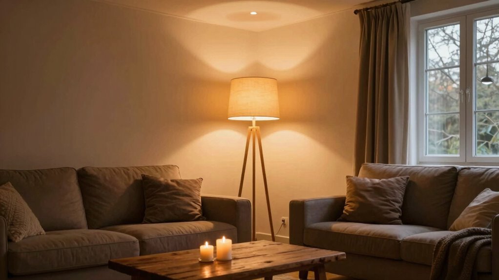 layered cozy lighting design