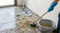 manual garage floor cleaning