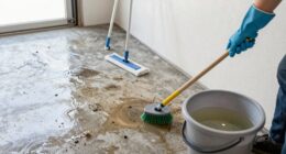 manual garage floor cleaning