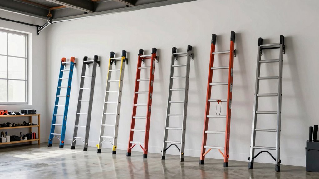 maximize garage ladder storage