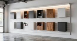 maximize space with slatwall cabinets