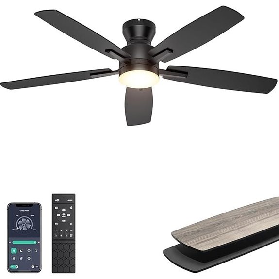 modern 52 inch ceiling fan