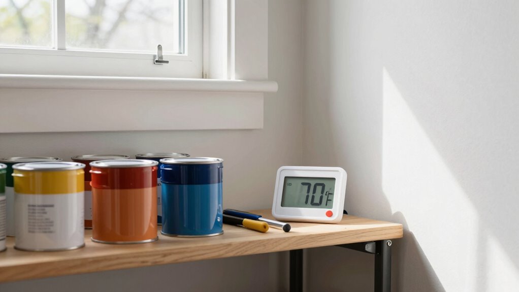 optimal garage paint storage temperature