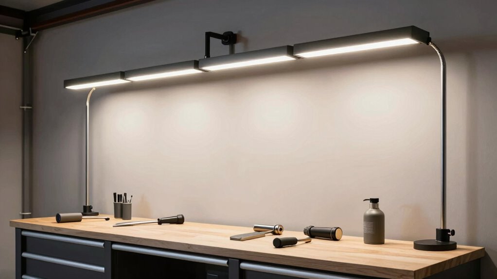 optimal garage workbench lighting