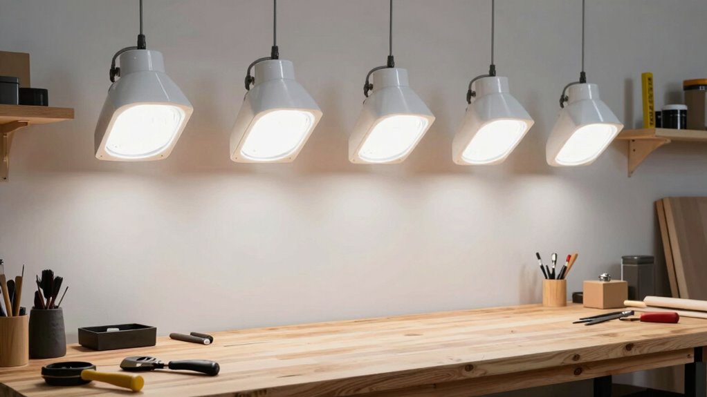 optimal shop light height