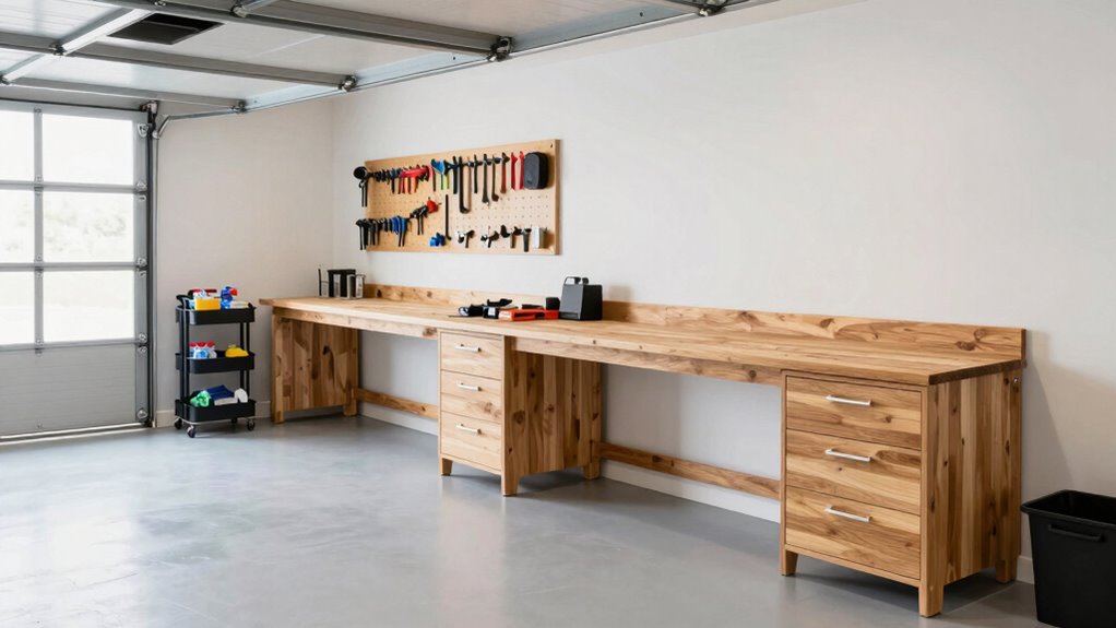 optimized flexible garage workspace design