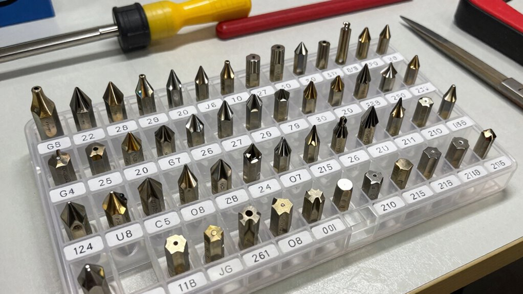 organize and label drill bits