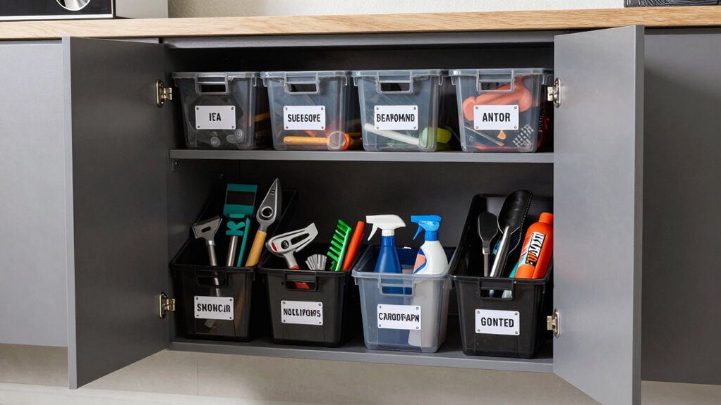 organize garage with designated zones