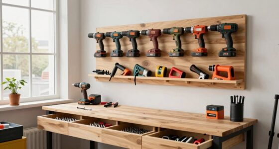 organize tools efficiently nearby