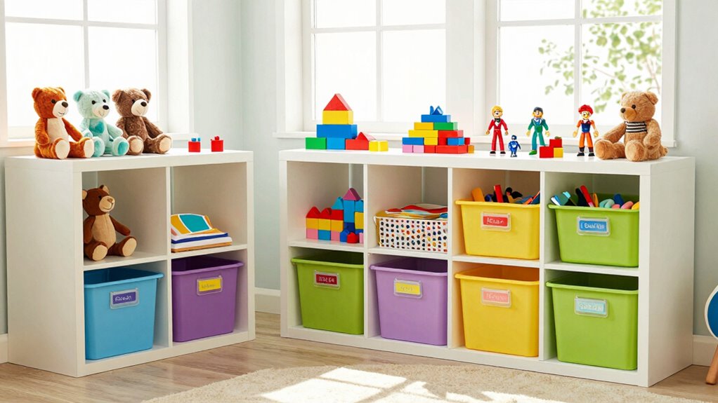 organize toys with labels