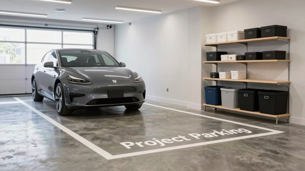 organized accessible parking zone