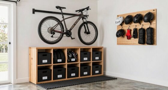 organized bike and gear storage