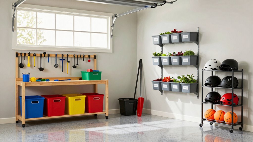 organized garage zone setup