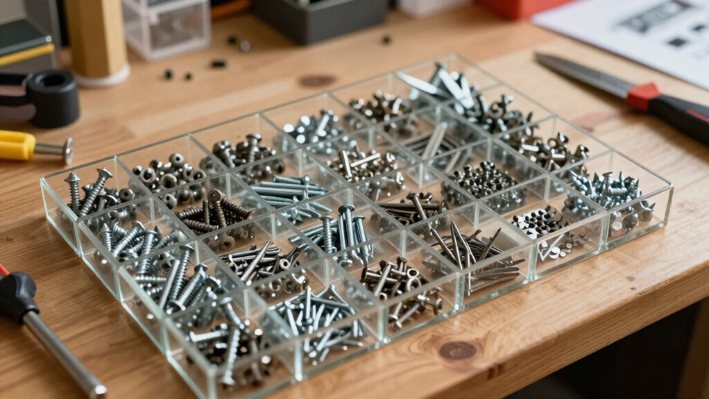 organized labeled color coded storage