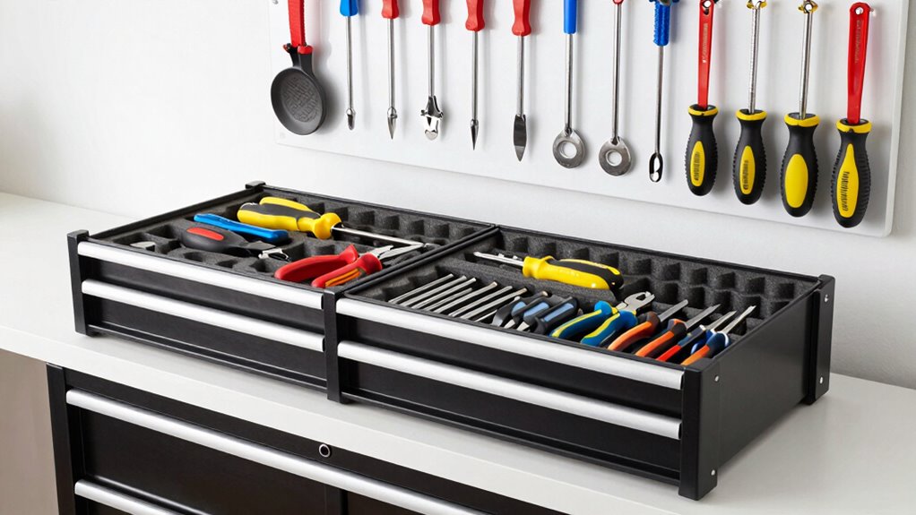 organized labeled tool storage