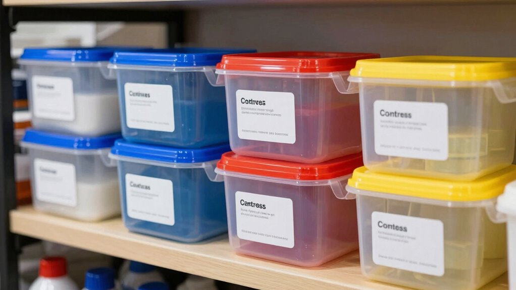 organized safe durable containers