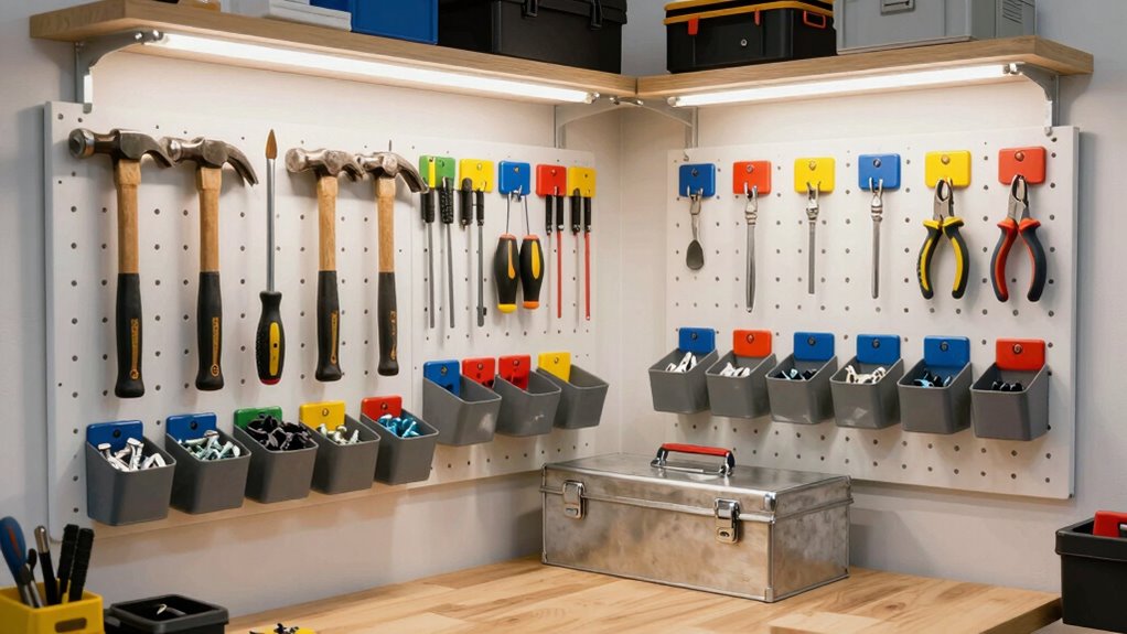 organized safe workshop storage