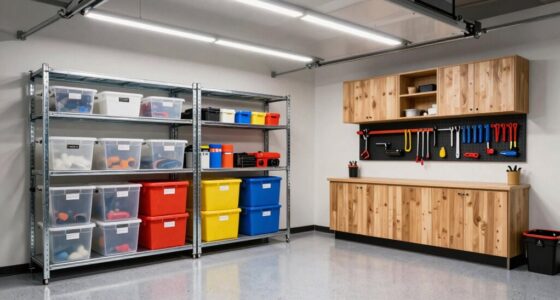 organized shared garage storage