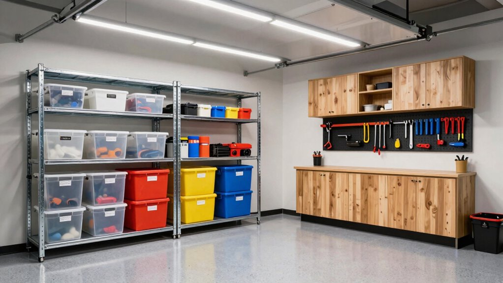 organized shared garage storage