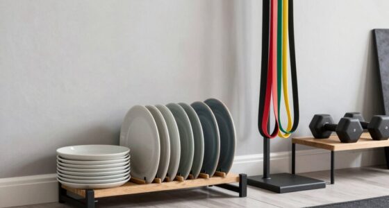 organized storage for fitness equipment