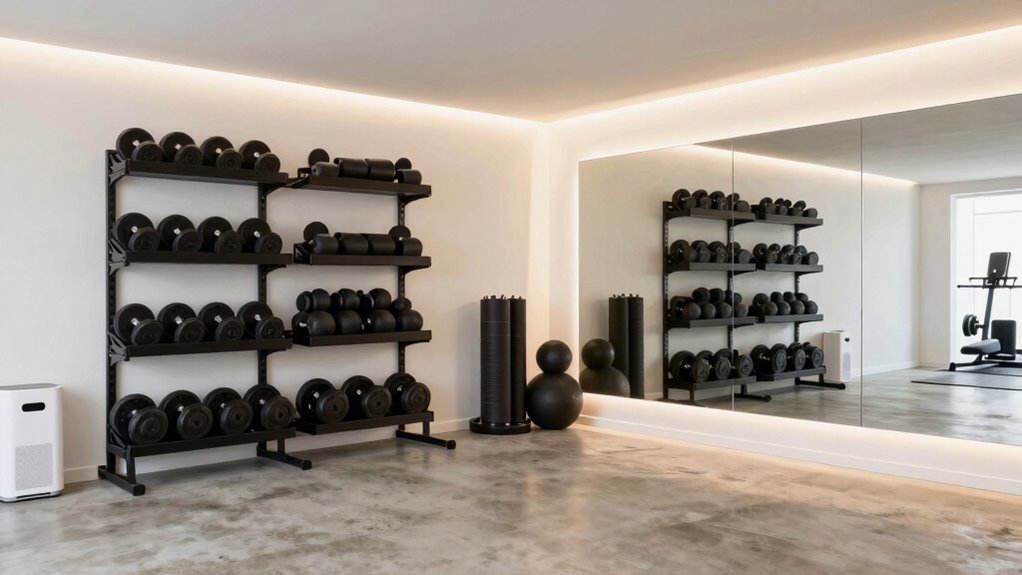 organized ventilated workout space