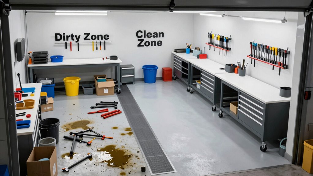 organized well lit workspace safety