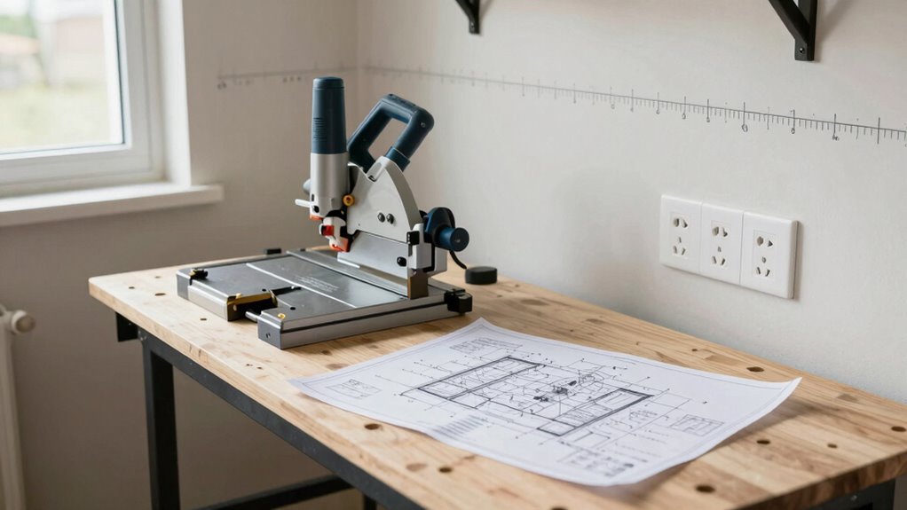 outlet and dust collection placement
