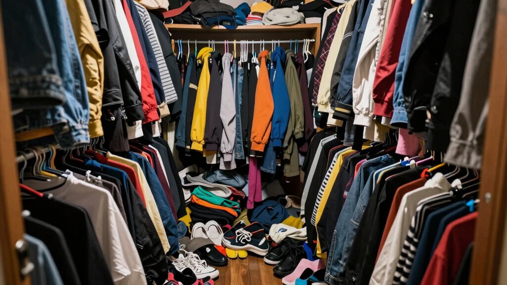 poor closet design causes clutter