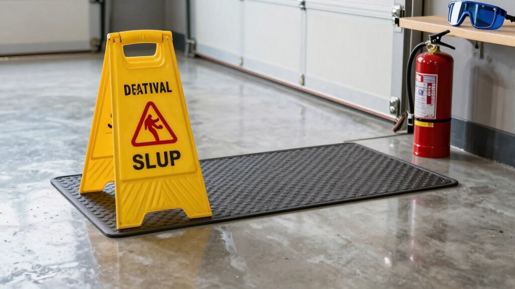 prevent slips with safety equipment