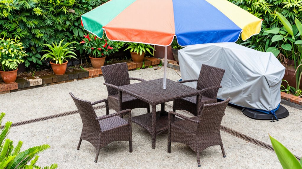 proper furniture placement and drainage