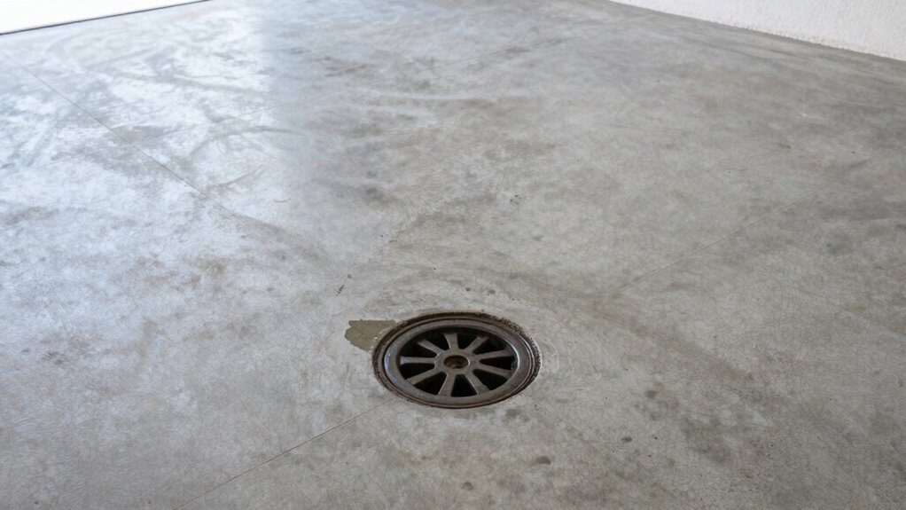 proper garage floor drainage