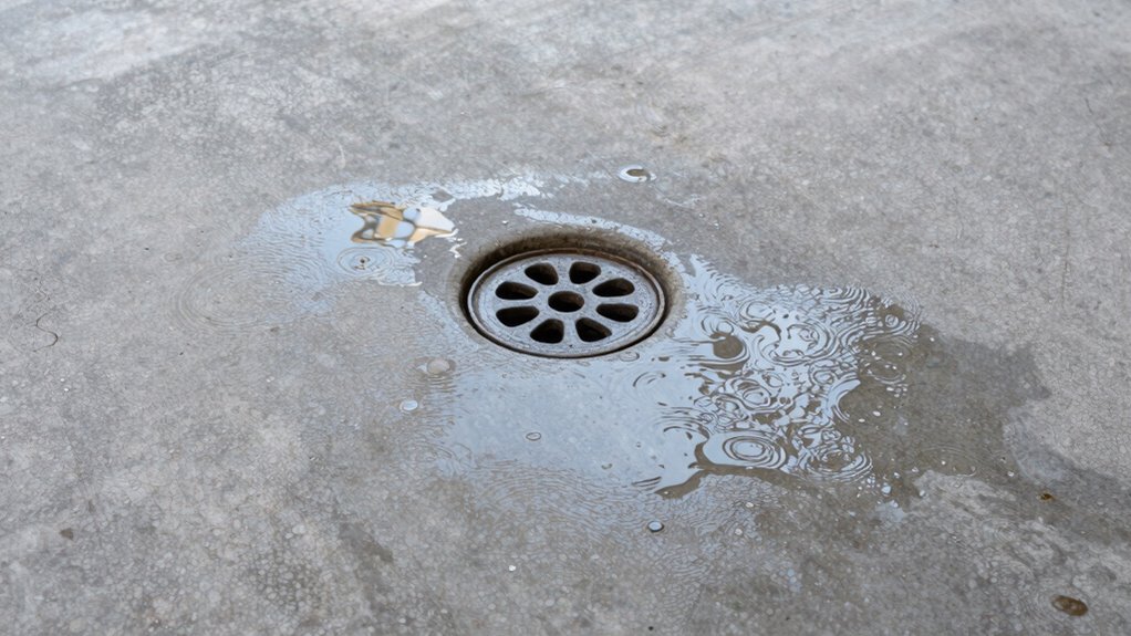 proper garage floor drainage