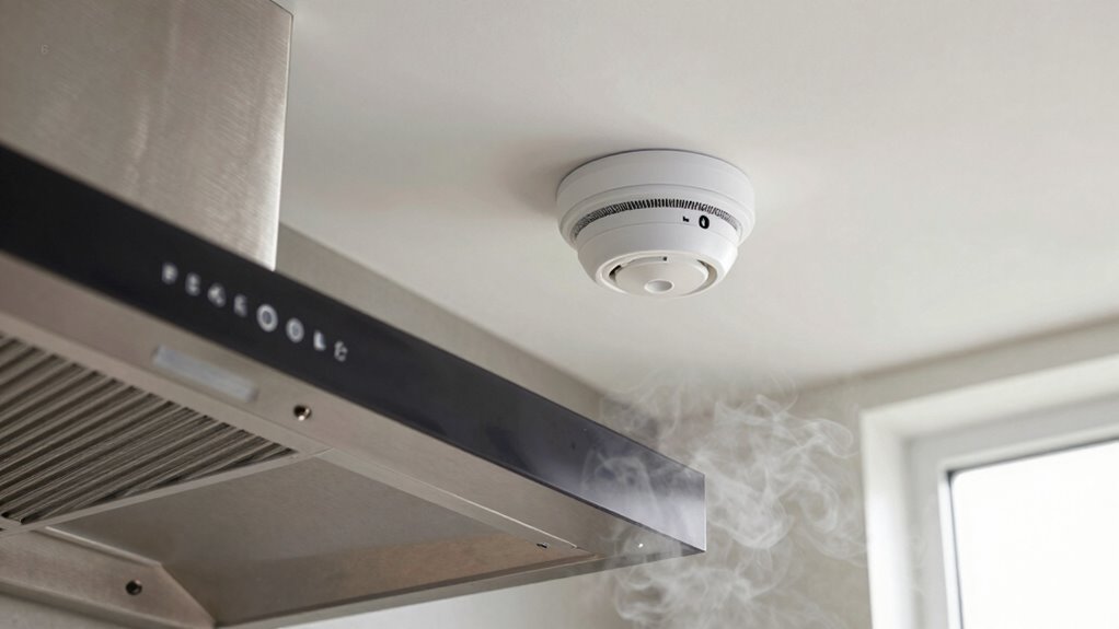 proper kitchen smoke detector placement