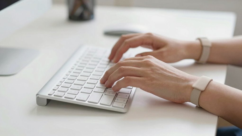 proper typing and clicking techniques