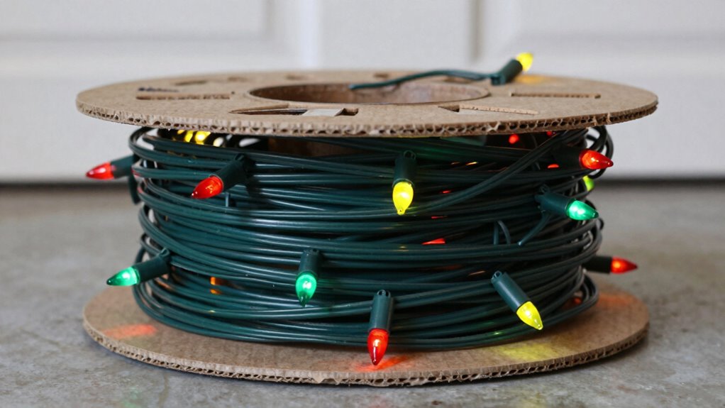 properly store holiday lights