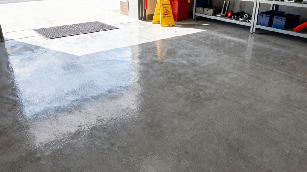 reduce garage floor slips