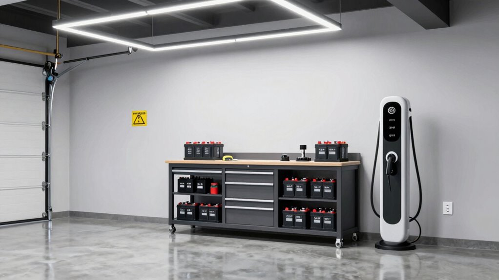 safe garage battery setup